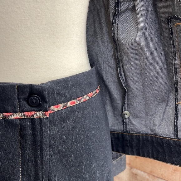 KOOS OF COURSE Vintage Black Denim Jacket Matching Jeans Set NWOT Sz Large - Picture 4 of 15